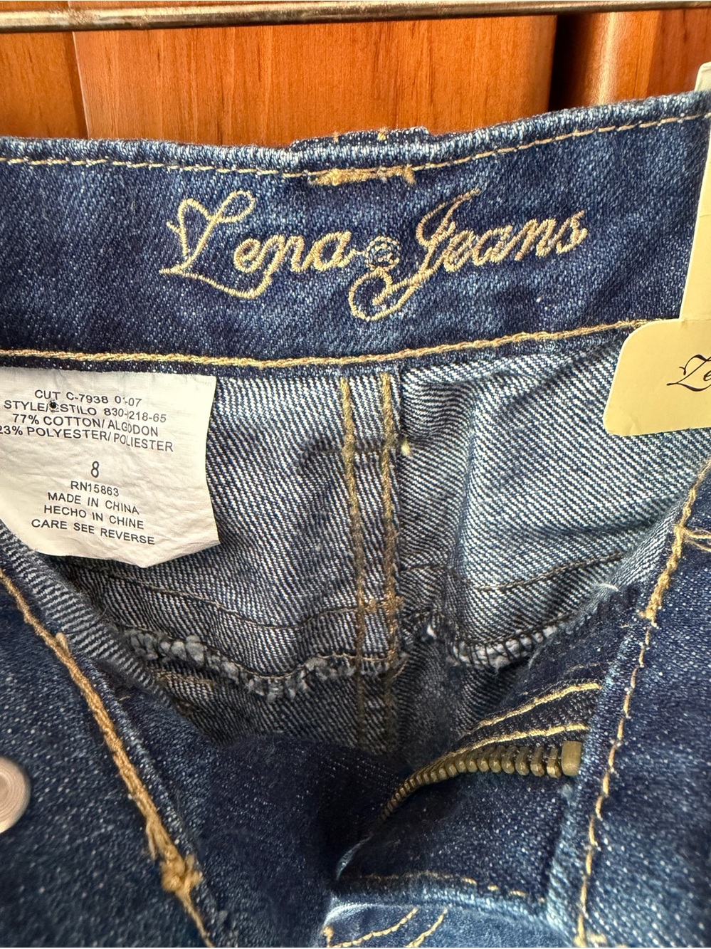 NWT Zena Jeans Classic Blue Denim Cuffed Women's Shorts